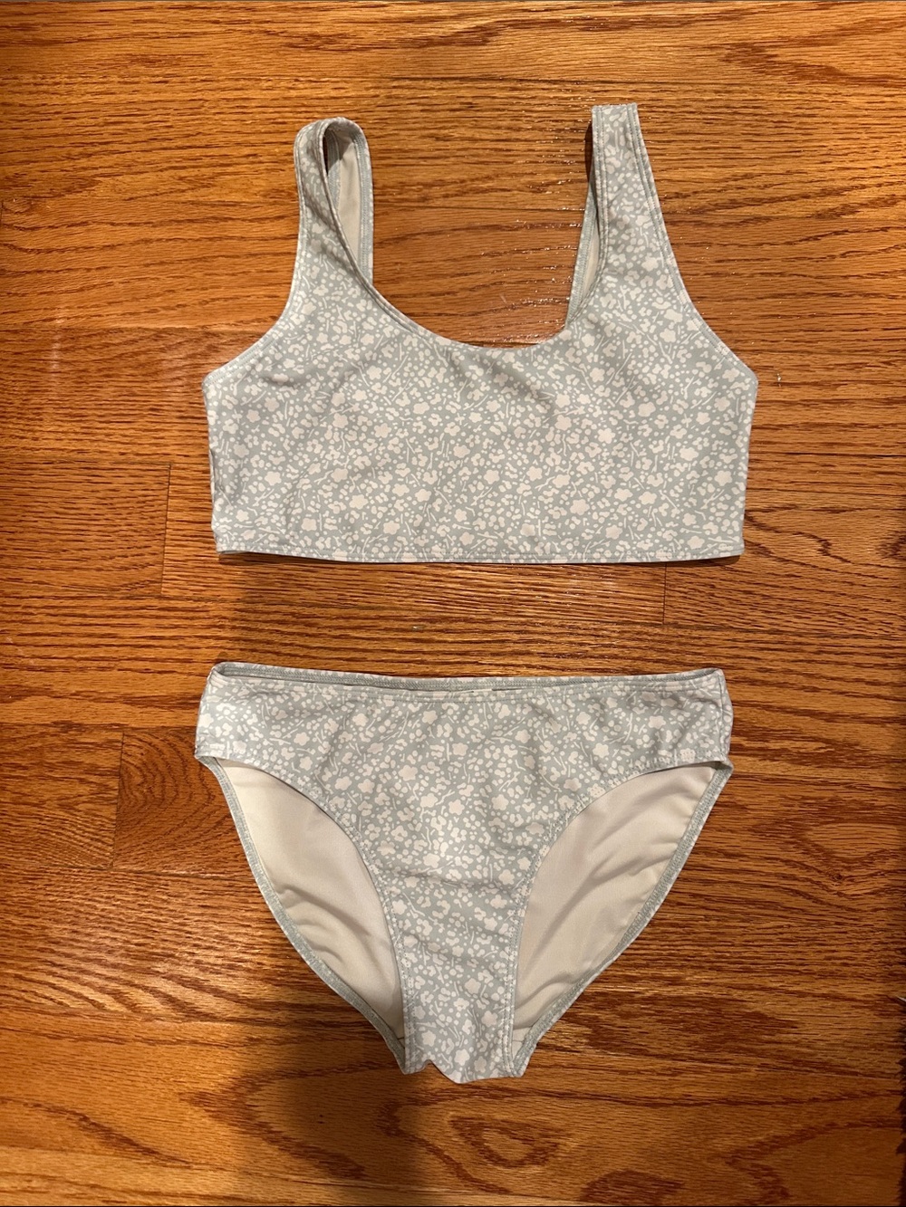 Melrose and Market Light Blue Floral Tankini Bikini Set for Kids